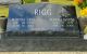 Gravestone of Percy LaVerne Rigg and Martha Jane (McMillen) Rigg